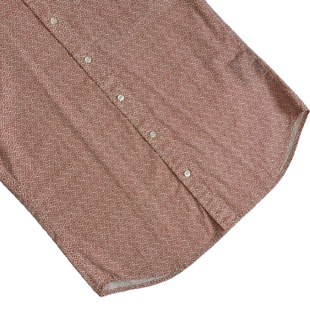 Flint and Tinder Classic Fit Geometric Print Button Down Shirt Men S Clay AOP - Picture 3 of 11